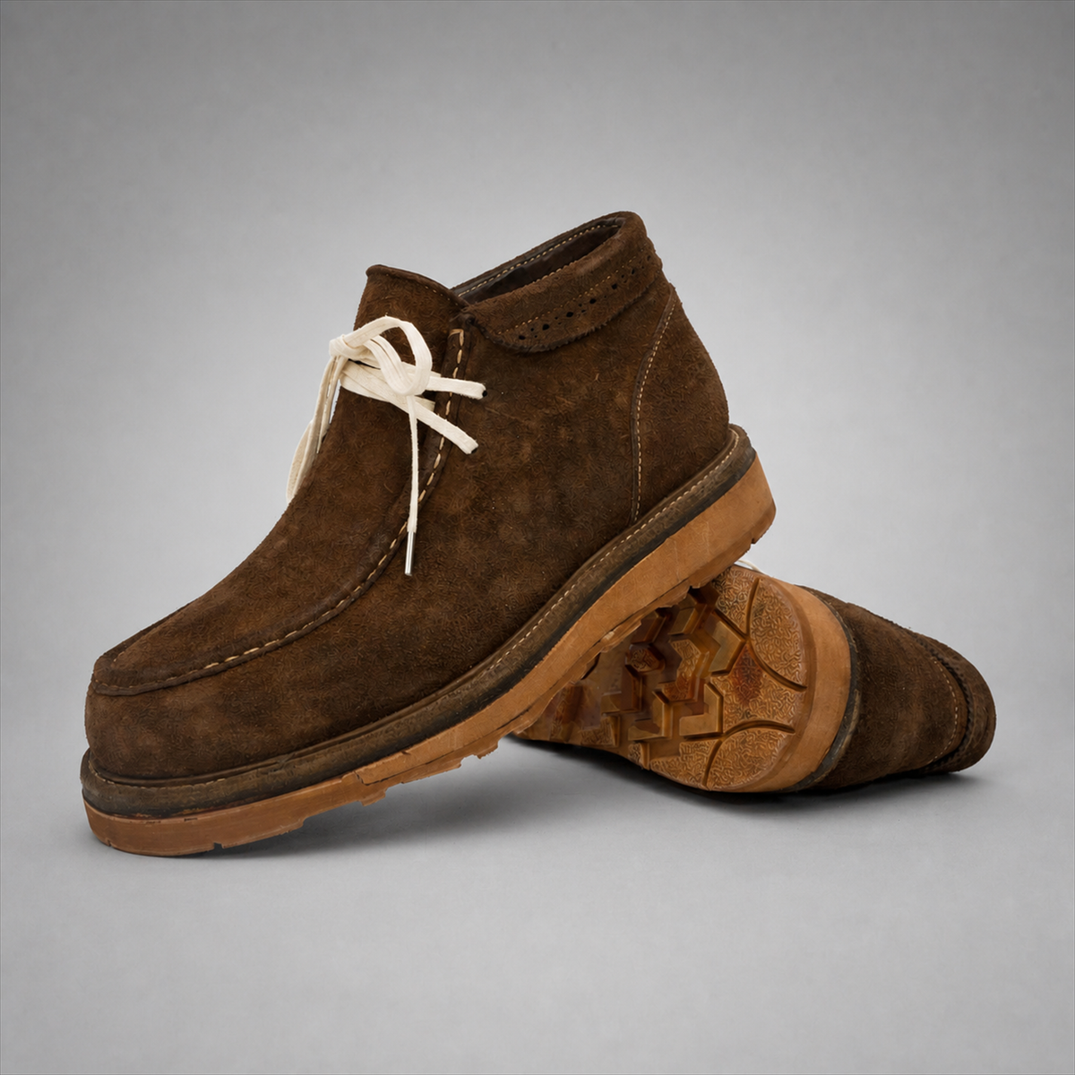 PASCH Millstone Moc-Toe Chukka Boot in Coffee Brown Leather