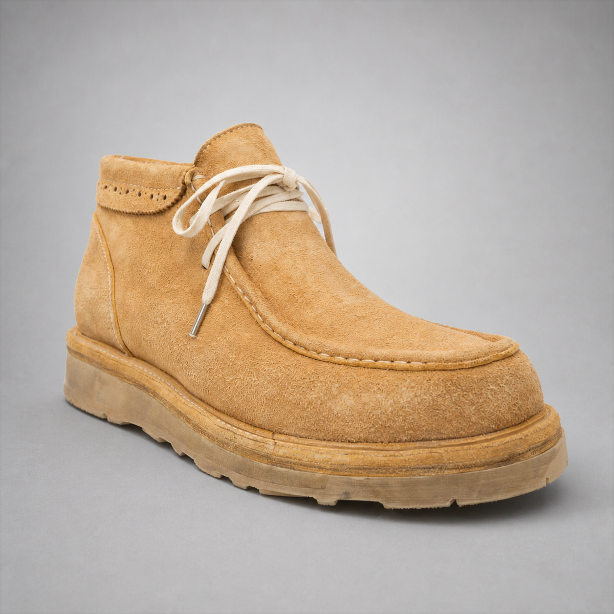 PASCH Millstone Moc-Toe Chukka Boot in Caramel Brown Leather
