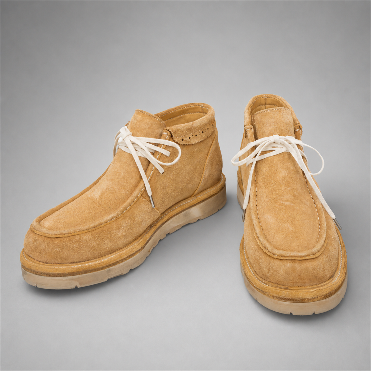 PASCH Millstone Moc-Toe Chukka Boot in Caramel Brown Leather