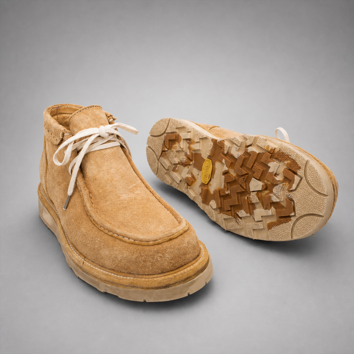 PASCH Millstone Moc-Toe Chukka Boot in Caramel Brown Leather