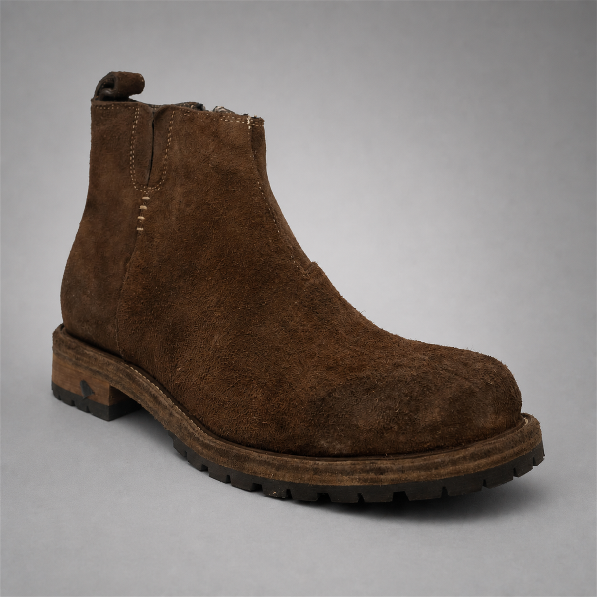 PASCH Sterling Side-Zip Boot in Coffee Brown Leather