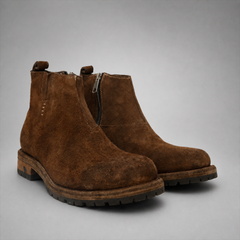 PASCH Sterling Side-Zip Boot in Coffee Brown Leather