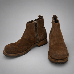 PASCH Sterling Side-Zip Boot in Coffee Brown Leather