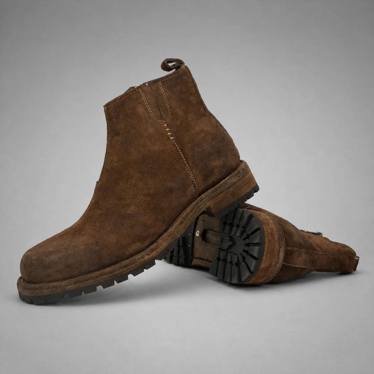 PASCH Sterling Side-Zip Boot in Coffee Brown Leather