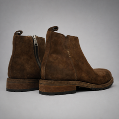 PASCH Sterling Side-Zip Boot in Coffee Brown Leather