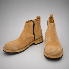 PASCH Sterling Side-Zip Boot in Caramel Brown Leather