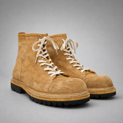 PASCH Summit Moc-Toe Service Boot in Caramel Brown Leather