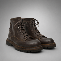 PASCH Timberline Lace-Up Boot in Coffee Brown Leather