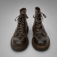 PASCH Timberline Lace-Up Boot in Coffee Brown Leather
