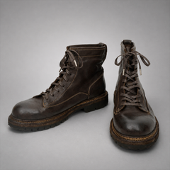 PASCH Timberline Lace-Up Boot in Coffee Brown Leather