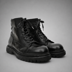 PASCH Timberline Lace-Up Boot in Black Leather