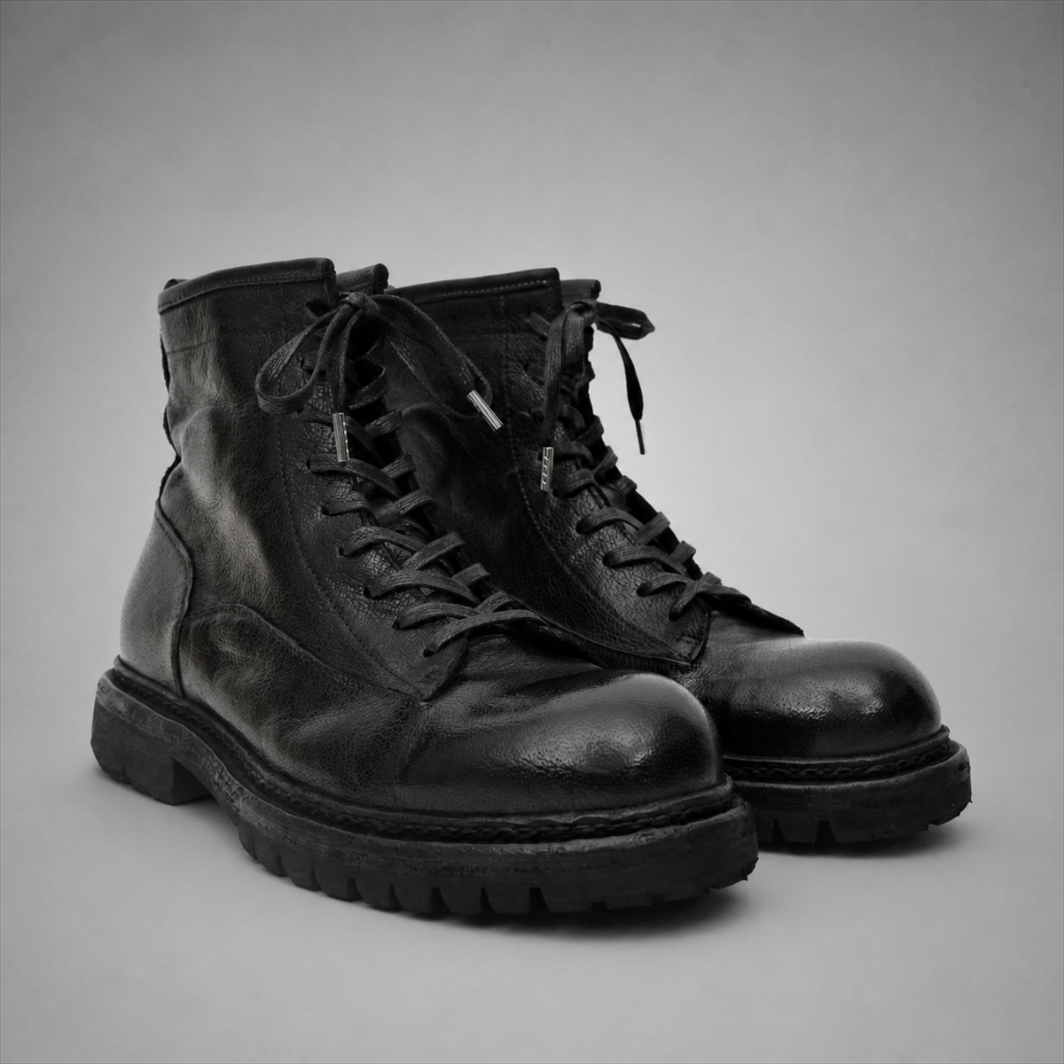 PASCH Timberline Lace-Up Boot in Black Leather