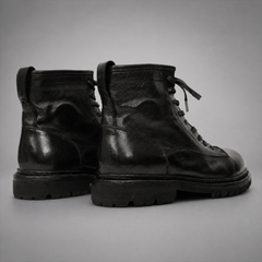 PASCH Timberline Lace-Up Boot in Black Leather