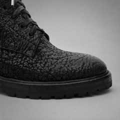 PASCH Blackthorn Textured Service Boot in Black Leather