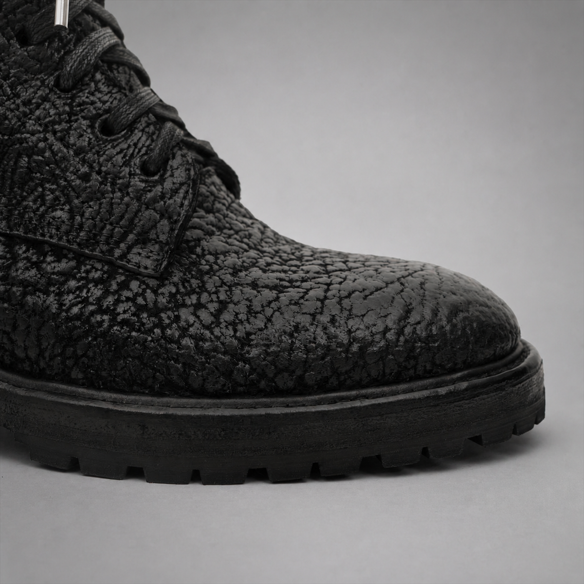 PASCH Blackthorn Textured Service Boot in Black Leather