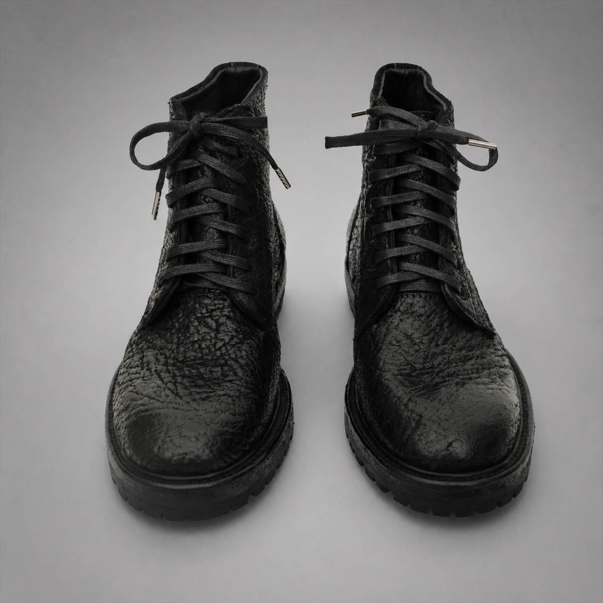PASCH Blackthorn Textured Service Boot in Black Leather