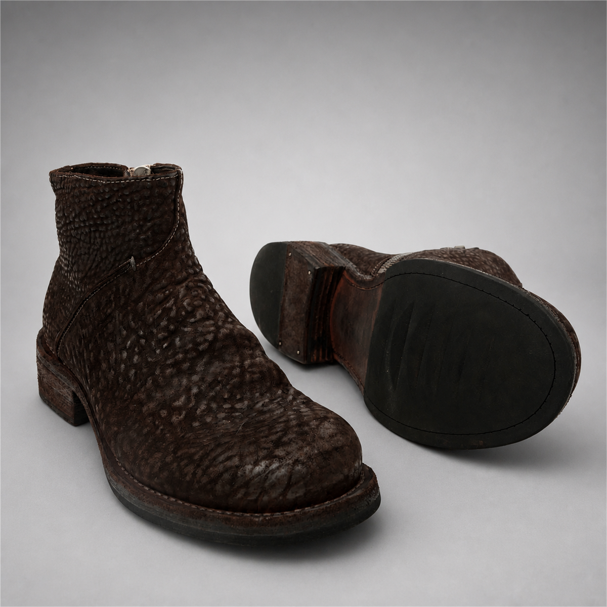 PASCH Foster Side-Zip Boot in Coffee Brown Shell Cordovan