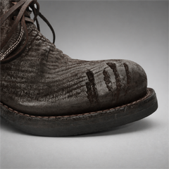 PASCH Walker Cap-Toe Service Boot in Coffee Brown Shell Cordovan