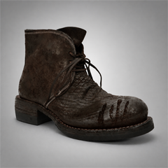 PASCH Walker Cap-Toe Service Boot in Coffee Brown Shell Cordovan