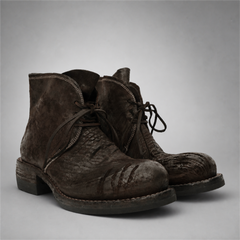 PASCH Walker Cap-Toe Service Boot in Coffee Brown Shell Cordovan