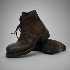 PASCH Walker Cap-Toe Service Boot in Coffee Brown Shell Cordovan