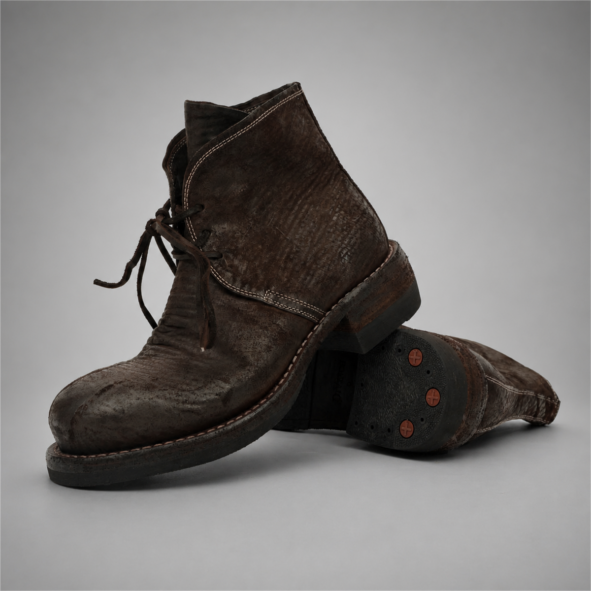 PASCH Walker Cap-Toe Service Boot in Coffee Brown Shell Cordovan