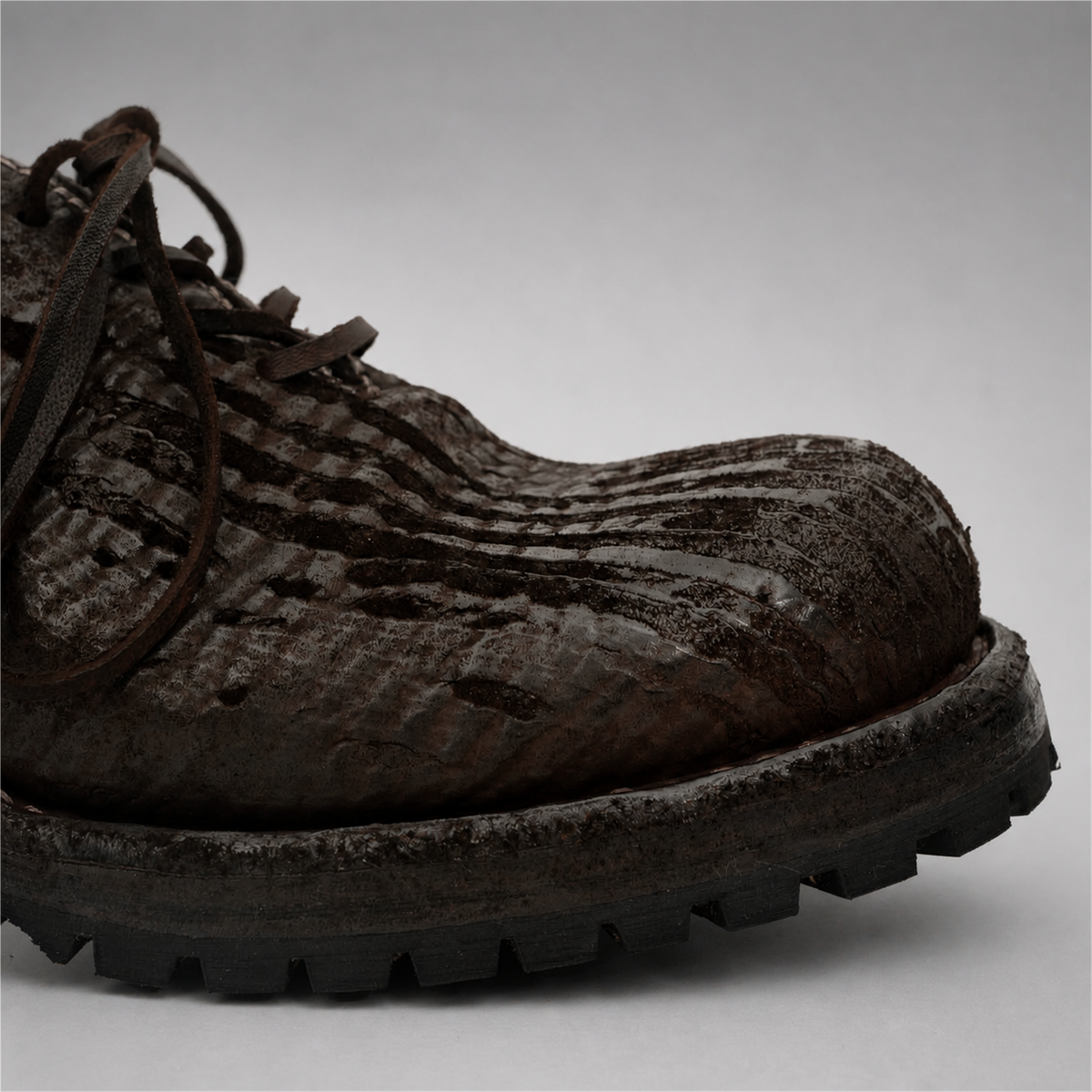 PASCH Sawyer Plain-Toe Derby in Coffee Brown Shell Cordovan
