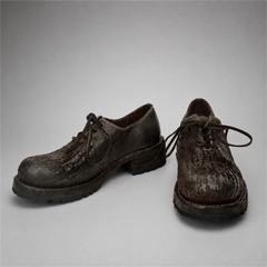 PASCH Sawyer Plain-Toe Derby in Coffee Brown Shell Cordovan