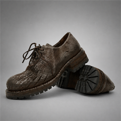 PASCH Sawyer Plain-Toe Derby in Coffee Brown Shell Cordovan