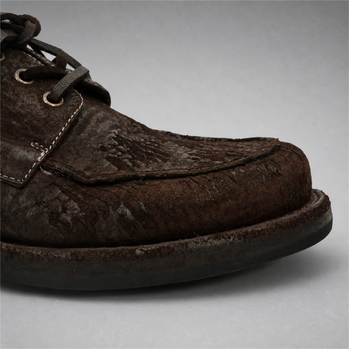 PASCH Marlow Boat Shoe in Coffee Brown Roughout Shell Cordovan