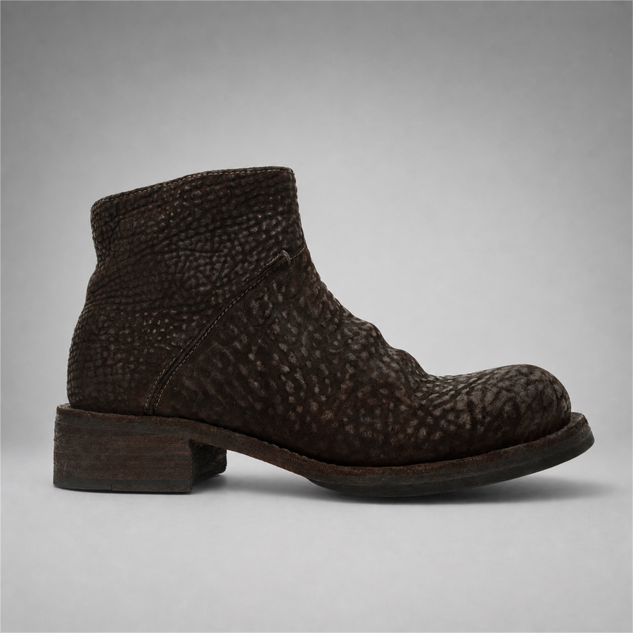 PASCH Foster Side-Zip Boot in Coffee Brown Shell Cordovan, side view