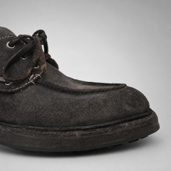 PASCH Mariner Boat Shoe in Gray Roughout Shell Cordovan
