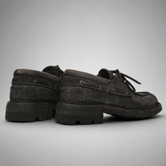 PASCH Mariner Boat Shoe in Gray Roughout Shell Cordovan