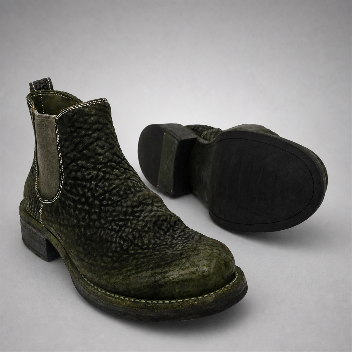PASCH Briar Chelsea Boot in Cedar Green Shell Cordovan