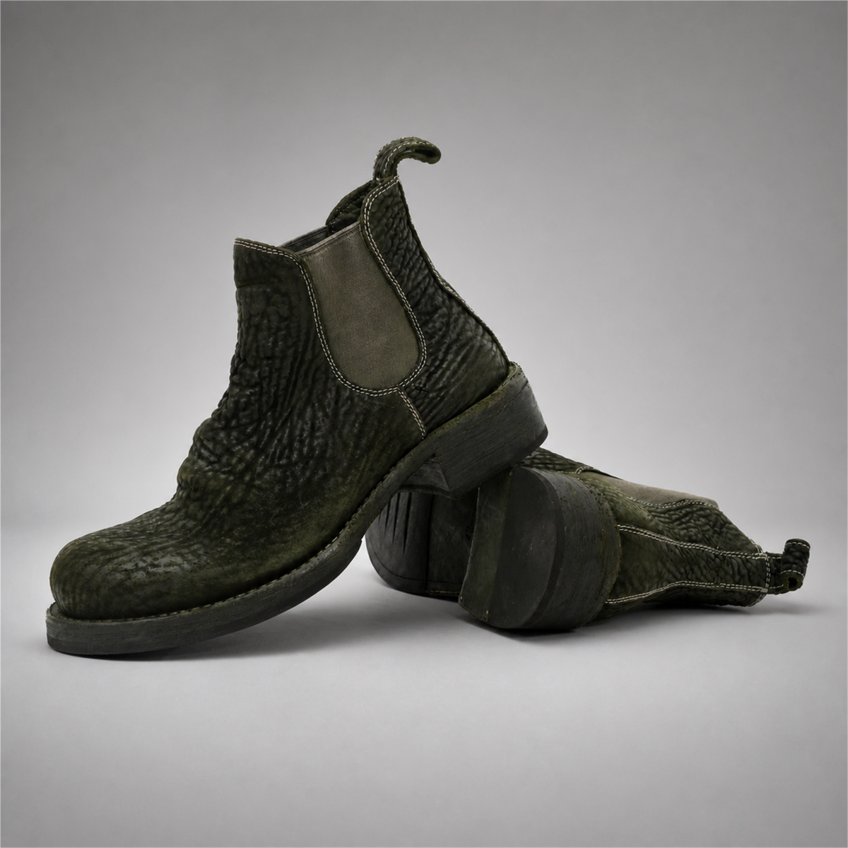 PASCH Briar Chelsea Boot in Cedar Green Shell Cordovan