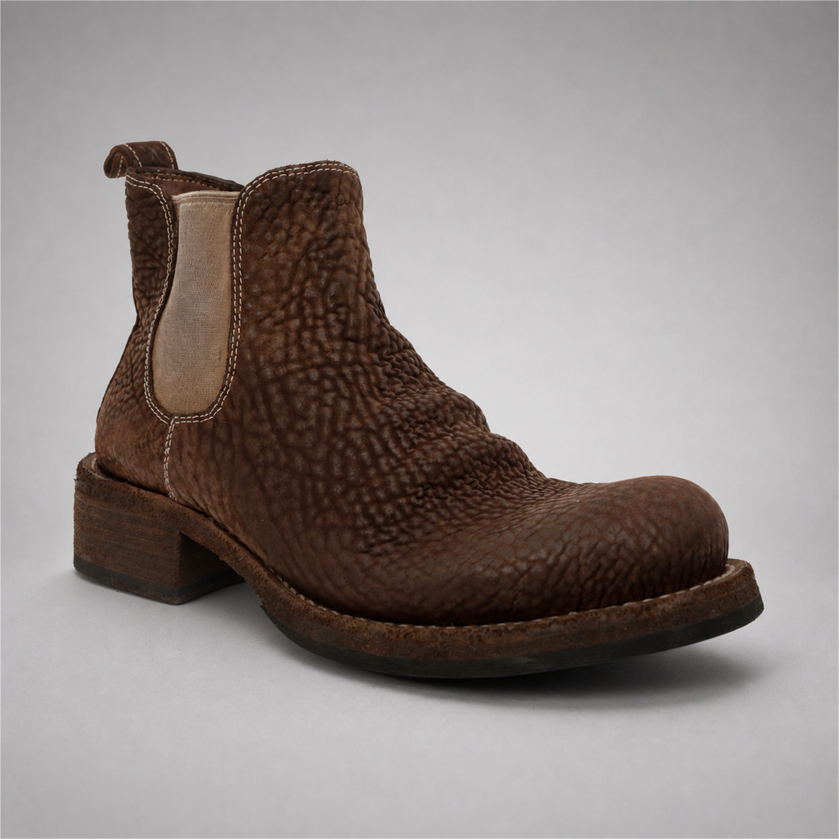 PASCH Briar Chelsea Boot in Coffee Brown Shell Cordovan