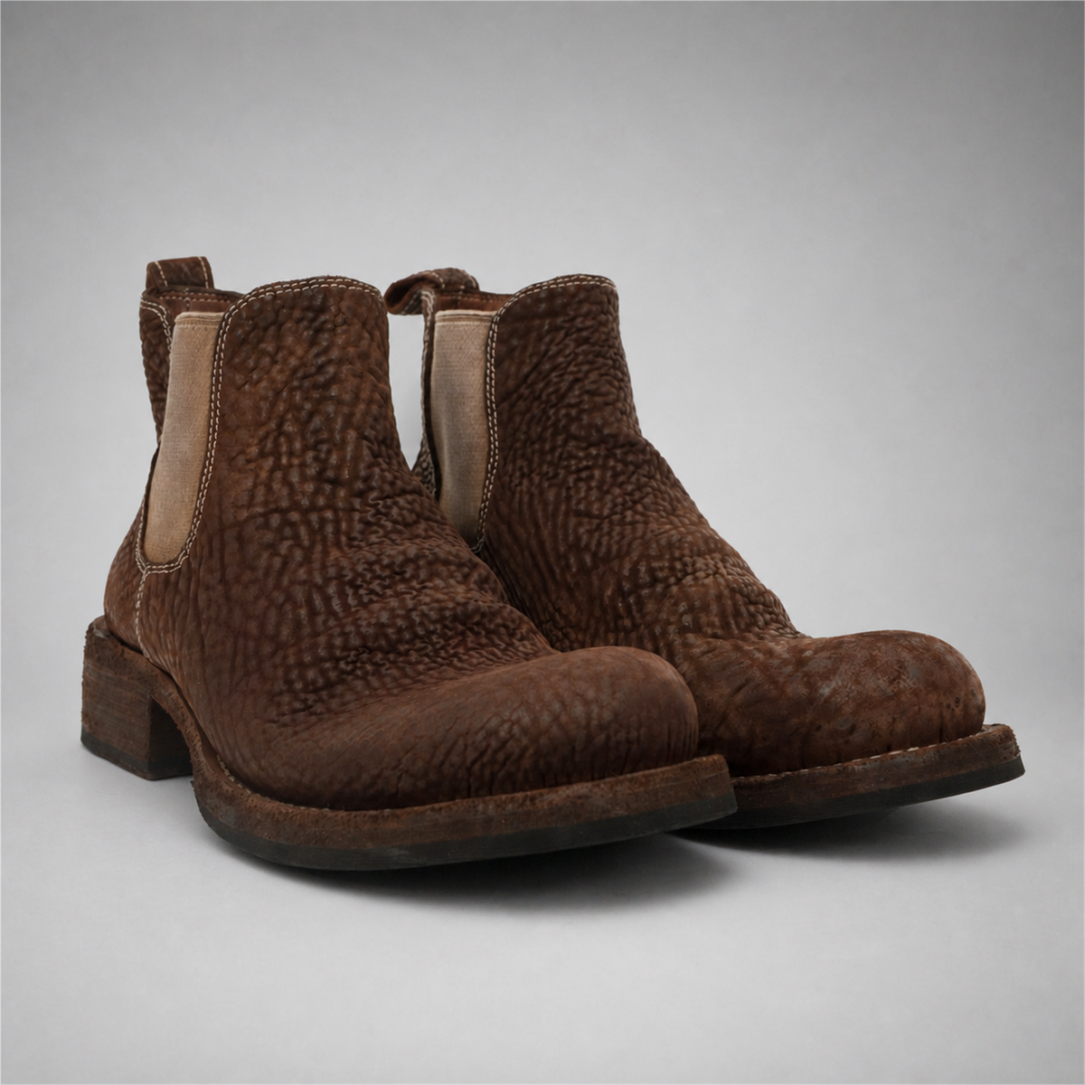 PASCH Briar Chelsea Boot in Coffee Brown Shell Cordovan