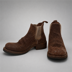 PASCH Briar Chelsea Boot in Coffee Brown Shell Cordovan