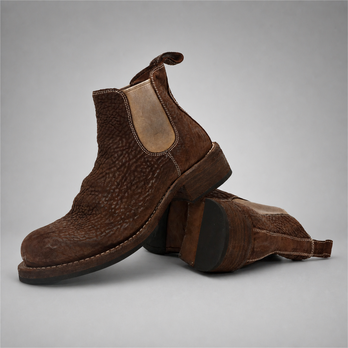 PASCH Briar Chelsea Boot in Coffee Brown Shell Cordovan