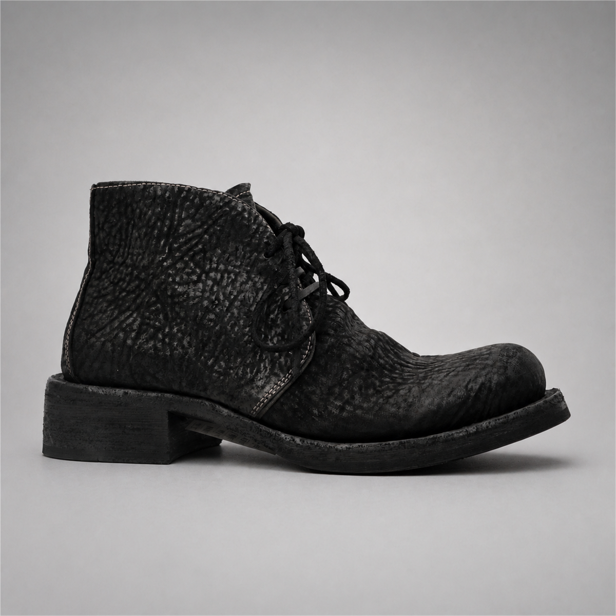 PASCH Holden Chukka Boot in Black Shell Cordovan, side view