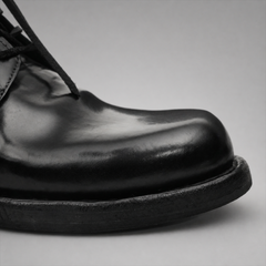 PASCH Stanton Plain-Toe Service Boot in Black Shell Cordovan