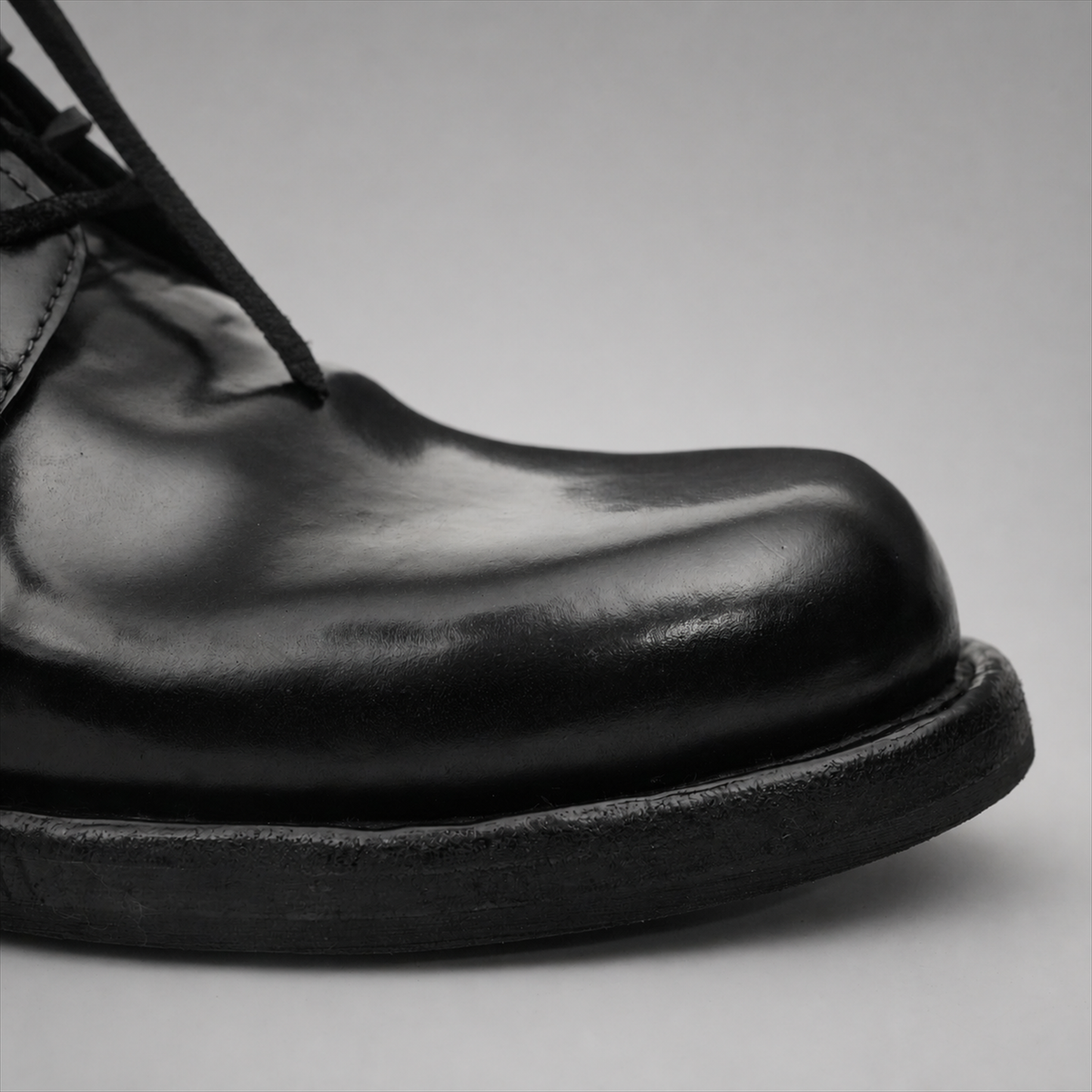 PASCH Stanton Plain-Toe Service Boot in Black Shell Cordovan
