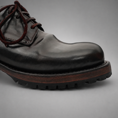PASCH Hudson Plain-Toe Derby in Coffee Brown Shell Cordovan