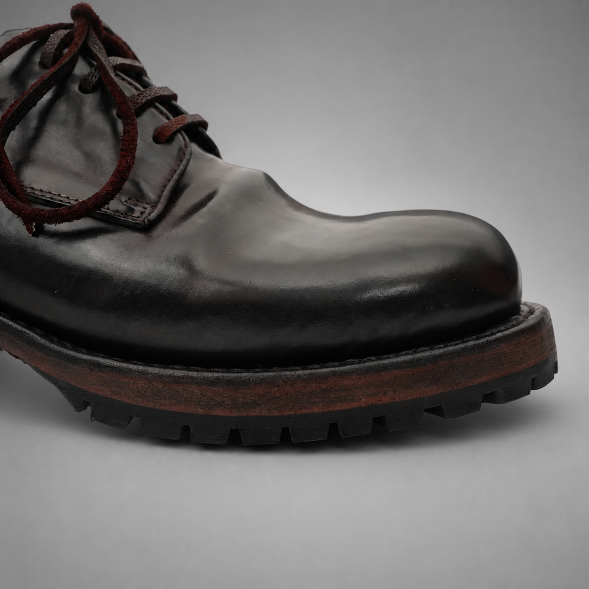 PASCH Hudson Plain-Toe Derby in Coffee Brown Shell Cordovan