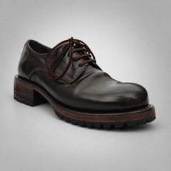 PASCH Hudson Plain-Toe Derby in Coffee Brown Shell Cordovan