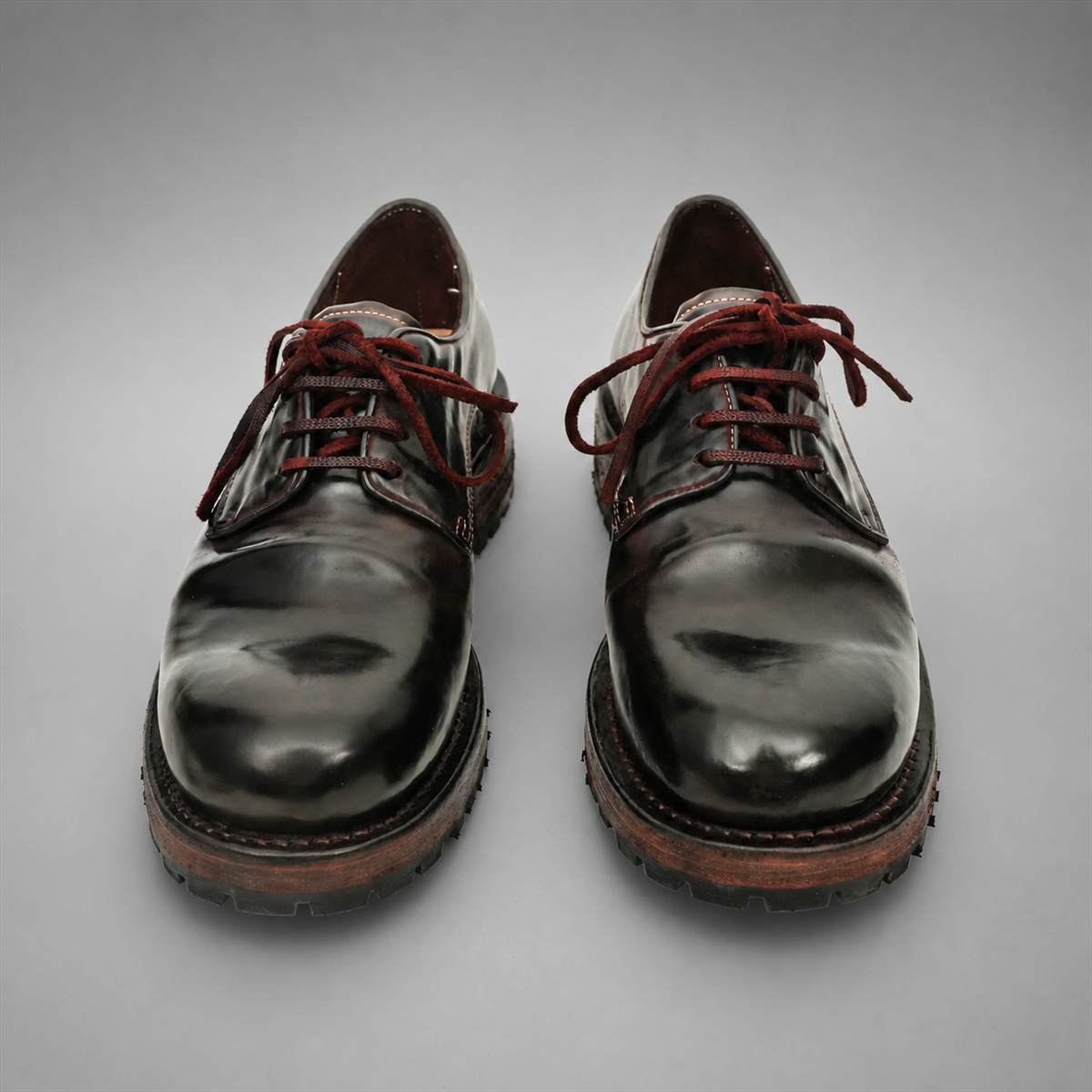 PASCH Hudson Plain-Toe Derby in Coffee Brown Shell Cordovan