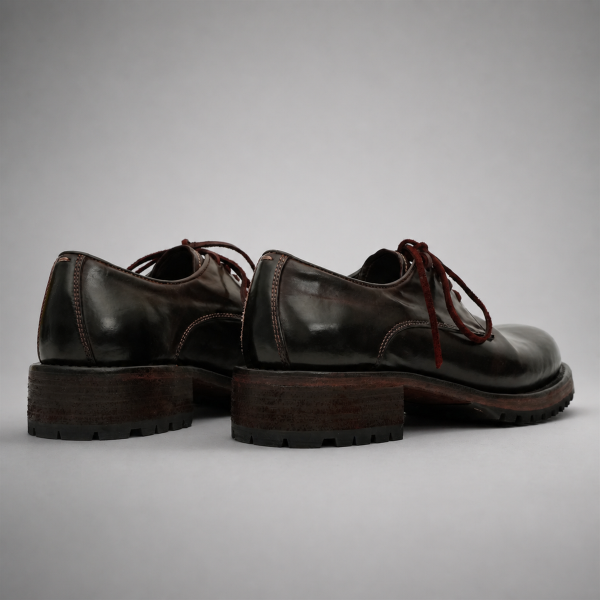 PASCH Hudson Plain-Toe Derby in Coffee Brown Shell Cordovan