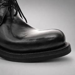 PASCH Mercer Plain-Toe Chukka Boot in Black Shell Cordovan