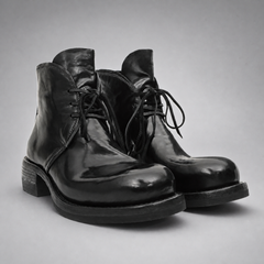 PASCH Mercer Plain-Toe Chukka Boot in Black Shell Cordovan