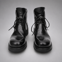 PASCH Mercer Plain-Toe Chukka Boot in Black Shell Cordovan